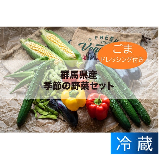 群馬県産  季節の野菜セット（ごまドレッシング付）
